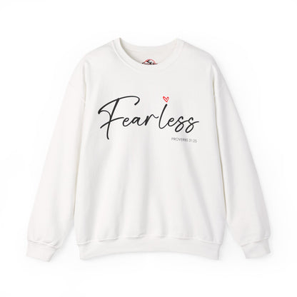 "Fearless" Inspirational Crewneck Sweatshirt — (Proverbs 31)