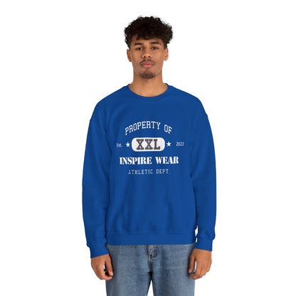 "Property of Inspire Wear" Athletic Crewneck Sweatshirt