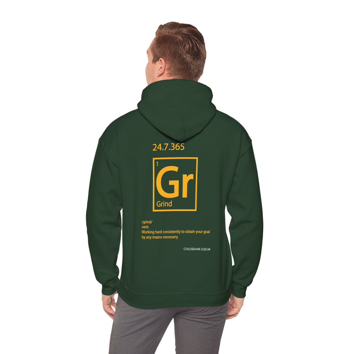 "Grind" Motivational Unisex Pullover Hoodie