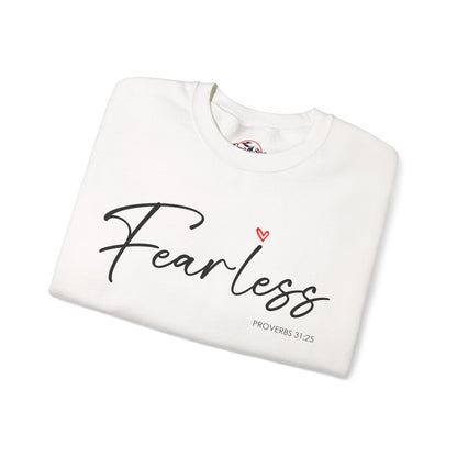 "Fearless" Inspirational Crewneck Sweatshirt — (Proverbs 31)