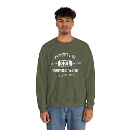 "Property of Inspire Wear" Athletic Crewneck Sweatshirt