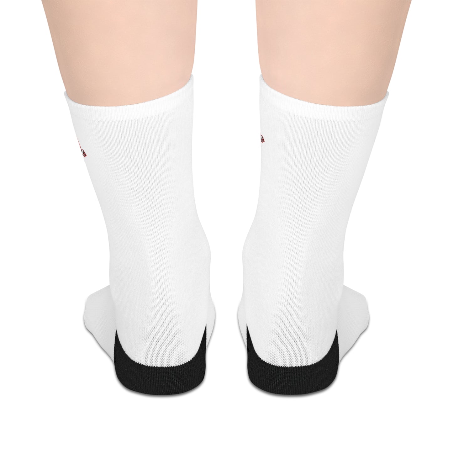 Inspire Wear White Logo Mid-Length Socks