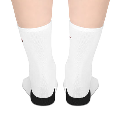Inspire Wear White Logo Mid-Length Socks