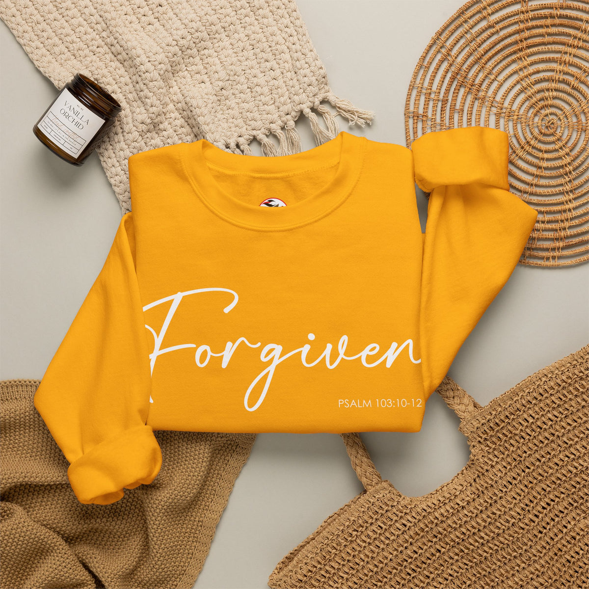 "Forgiven" Inspirational Pullover Crewneck Sweatshirt