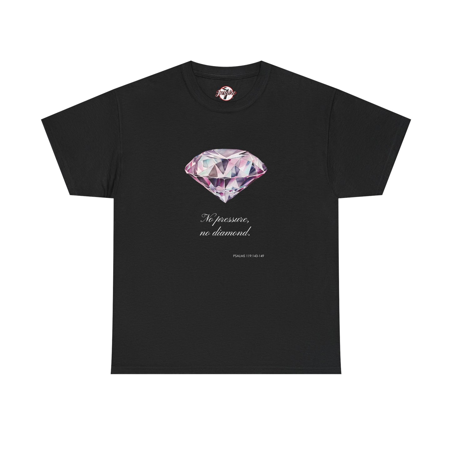 "No Pressure, No Diamond" Women's Inspirational Graphic T-Shirt