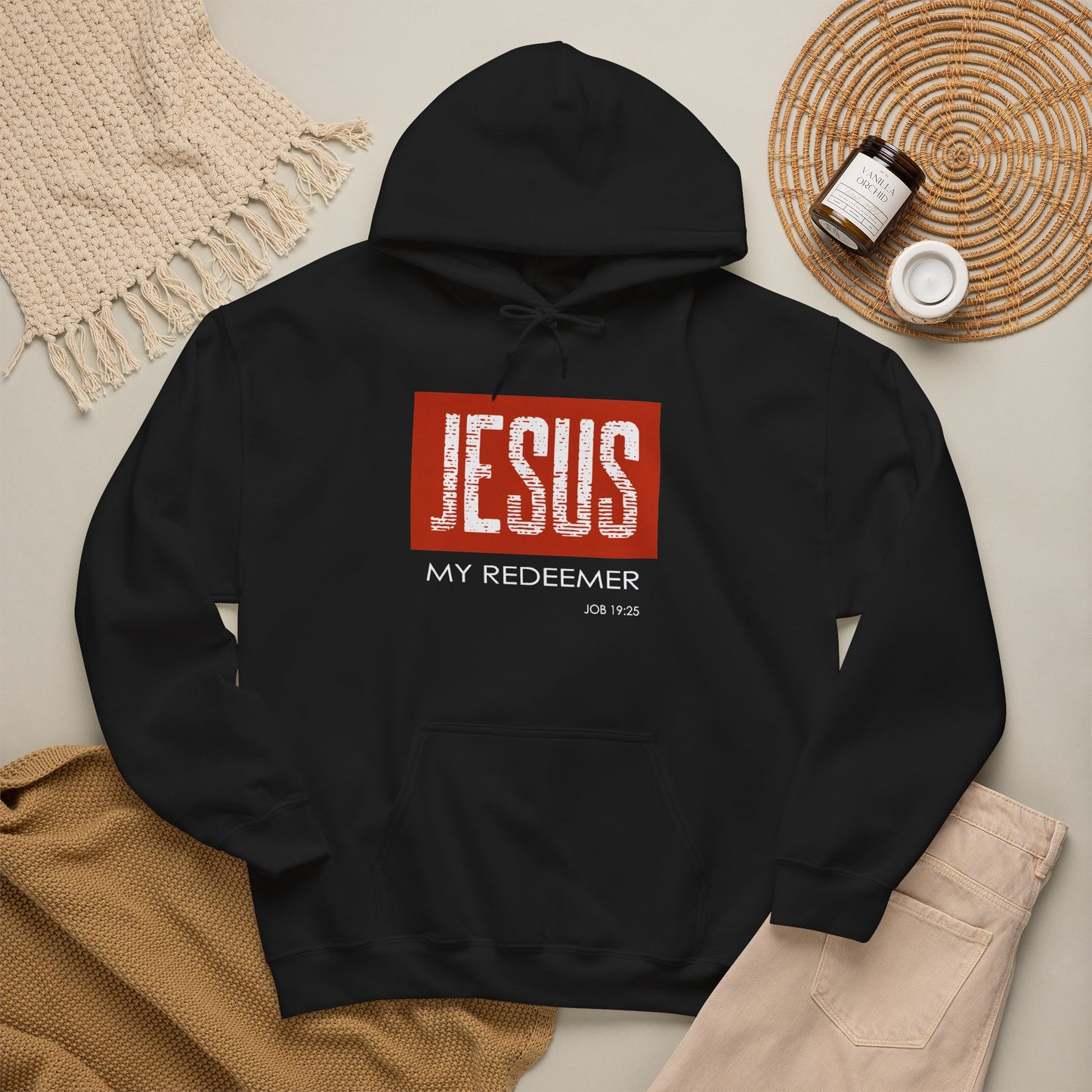 "Jesus My Redeemer" Inspirational Pullover Hoodie
