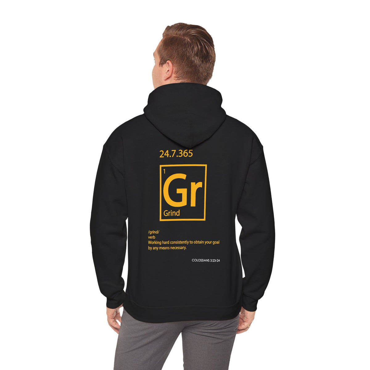 "Grind" Motivational Unisex Pullover Hoodie