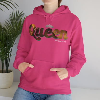 "I am Queen" Womens Affirmation Heavy Blend™ Hooded Sweatshirt