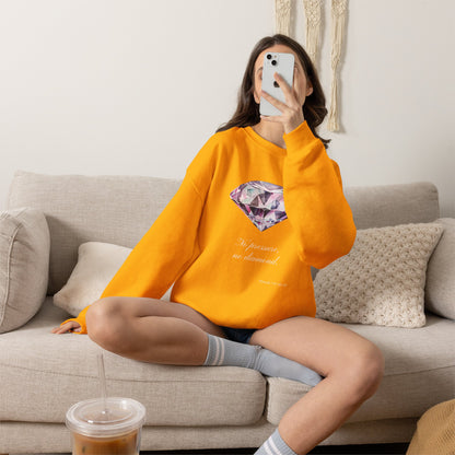 "No Pressure, No Diamond" Inspirational Crewneck Sweatshirt