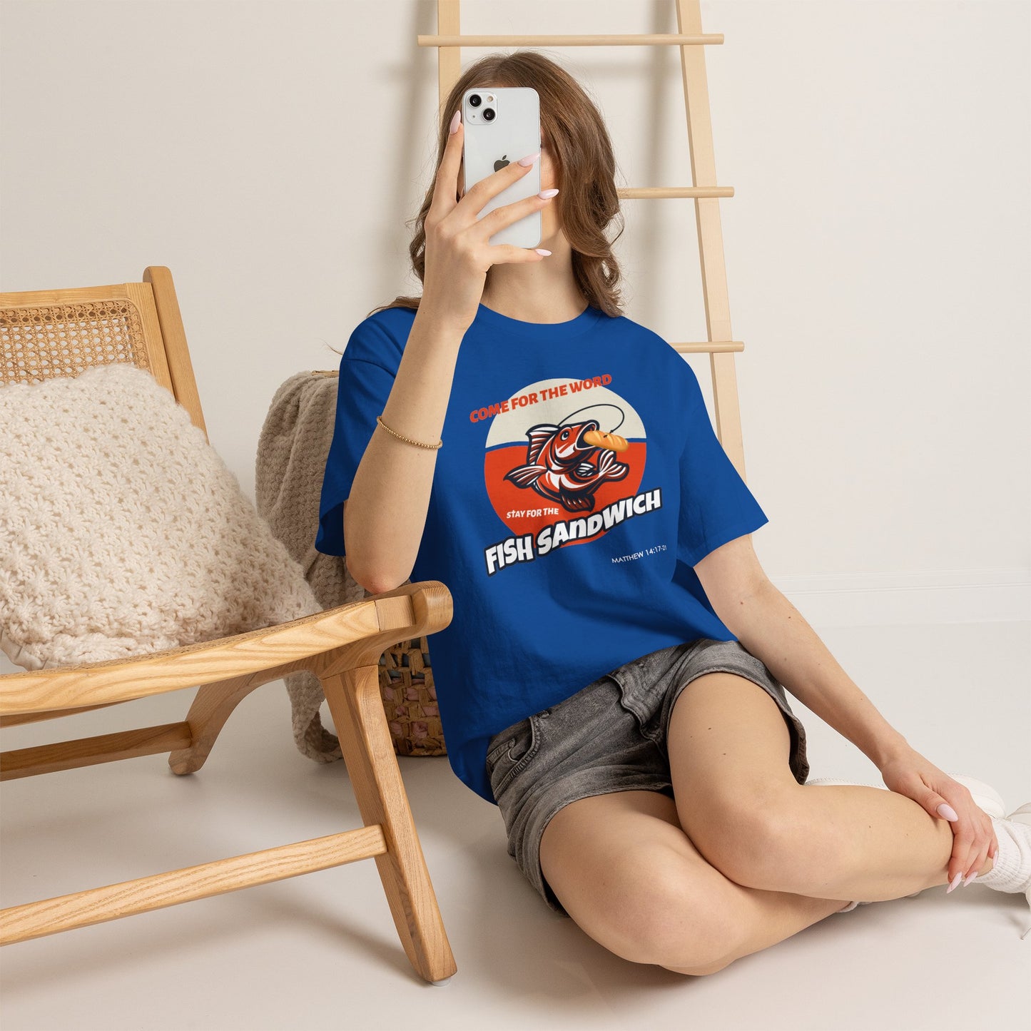 "Come for the Word" Fish Sandwich Graphic T-Shirt