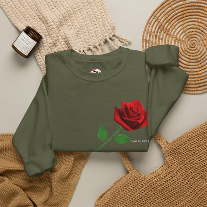 "Fearfully and Wonderfully Made" Rose Crewneck Sweatshirt
