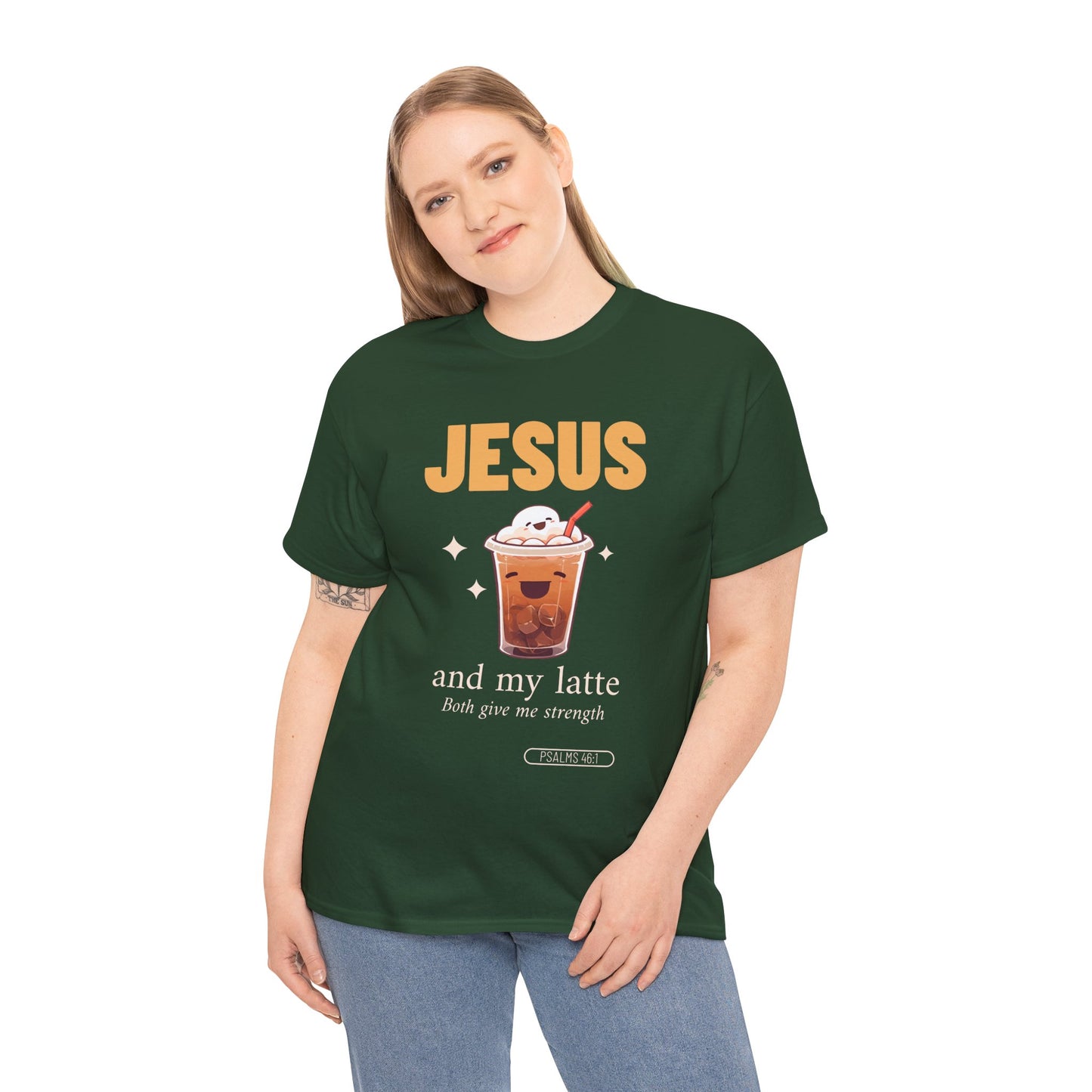 “Jesus and My Latte” Faith & Coffee Unisex Graphic Tee