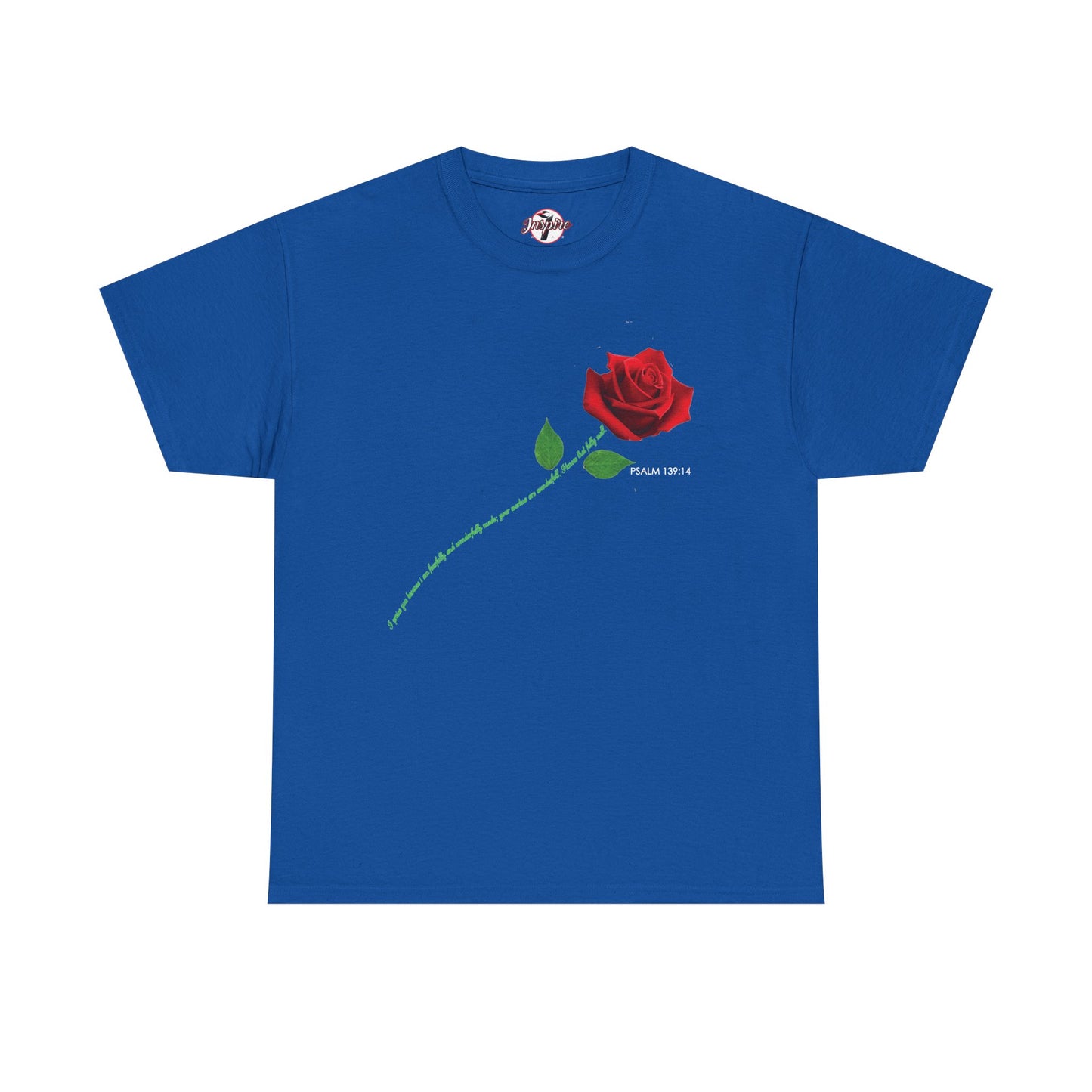 "Fearfully and Wonderfully Made" Rose Affirmative Graphic T-Shirt