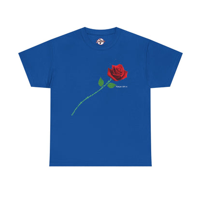 "Fearfully and Wonderfully Made" Rose Affirmative Graphic T-Shirt