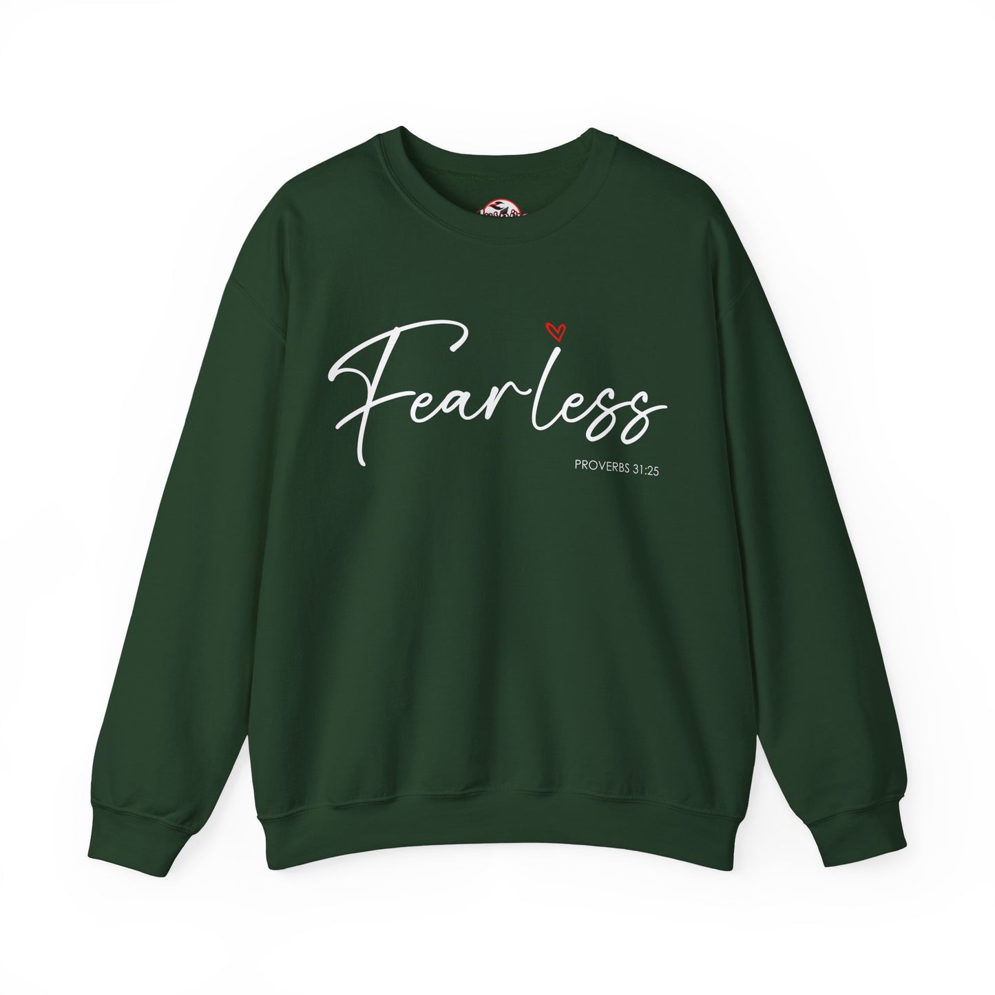"Fearless" Inspirational Crewneck Sweatshirt — (Proverbs 31)