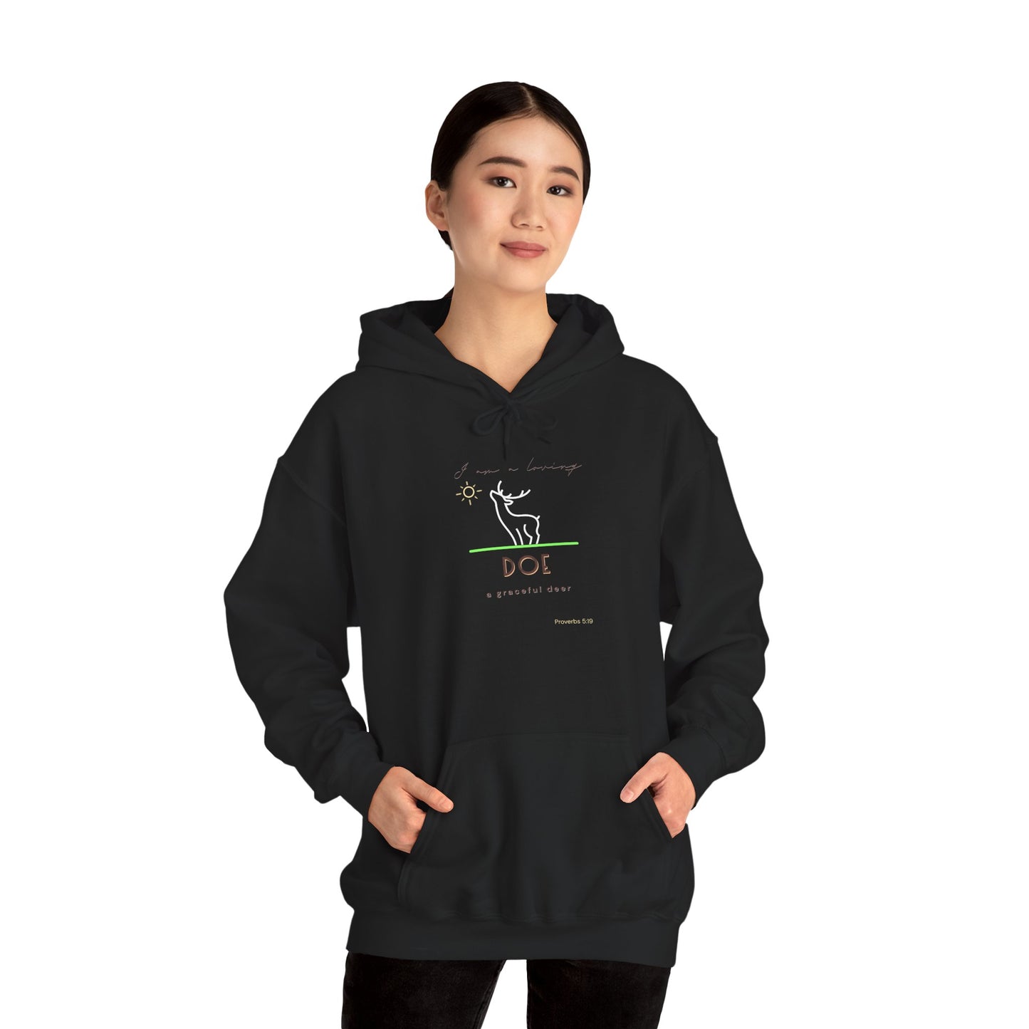 "Loving Doe" Inspirational Hooded Sweatshirt