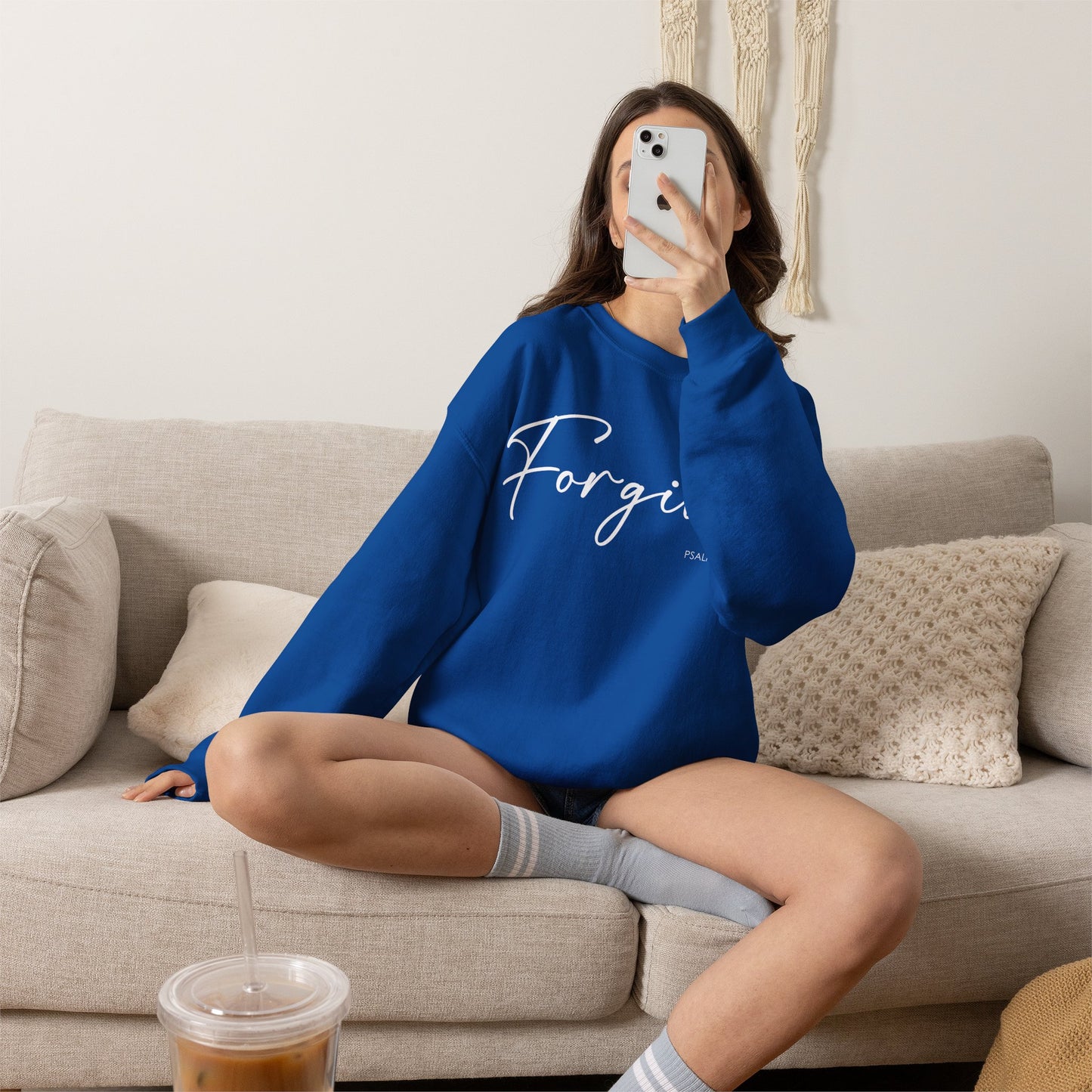 "Forgiven" Inspirational Pullover Crewneck Sweatshirt
