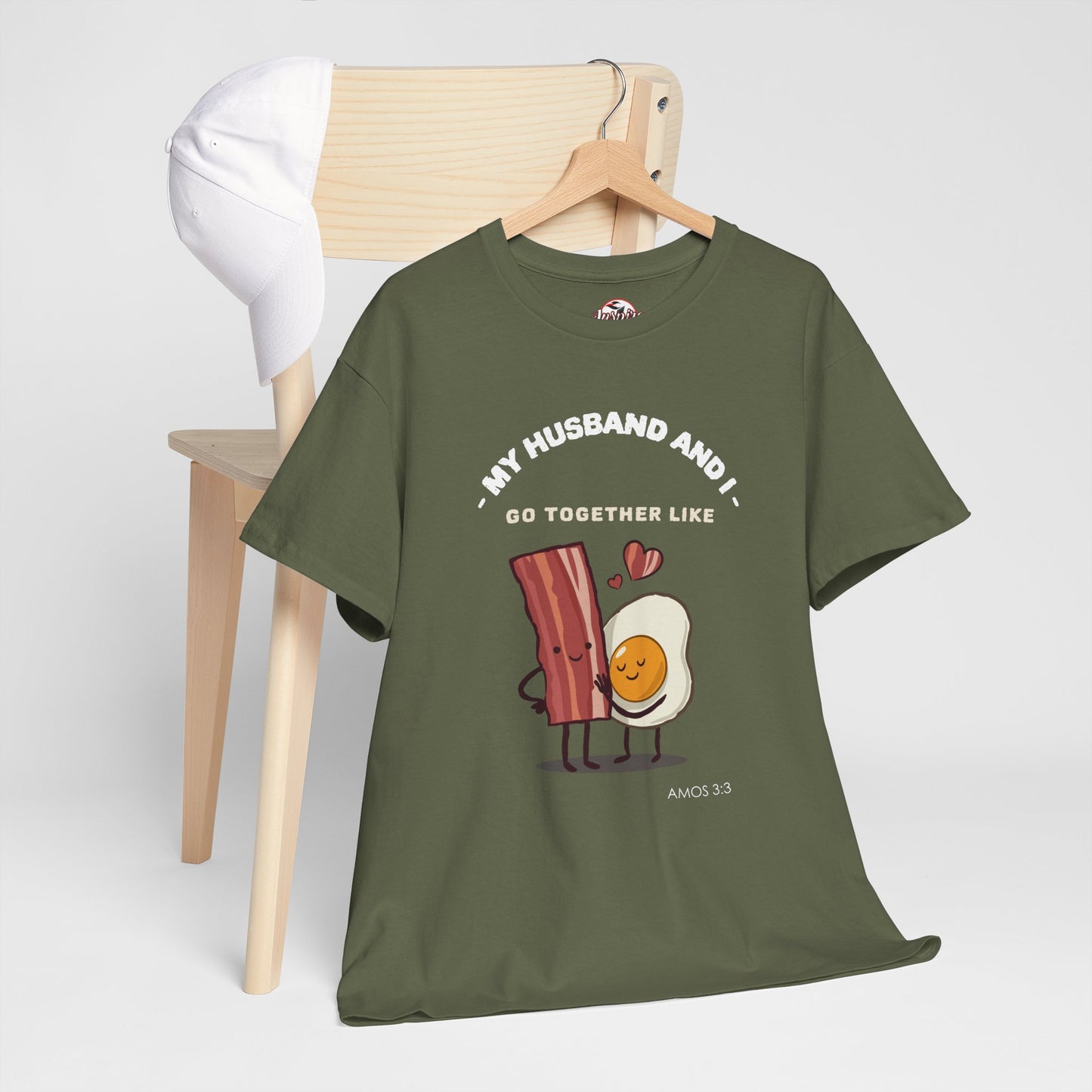 "My Husband and I Go Together Like Bacon & Eggs" Couple Breakfast Graphic Tee