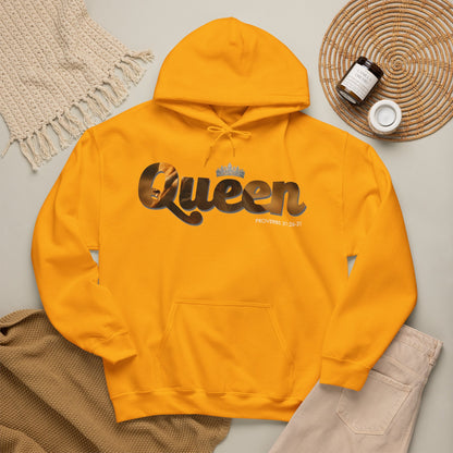 "I am Queen" Womens Affirmation Heavy Blend™ Hooded Sweatshirt