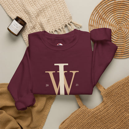 Inspire Wear IW Monogram Logo Crewneck Sweatshirt