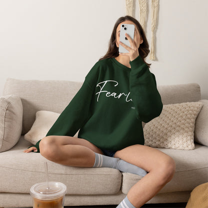 "Fearless" Inspirational Crewneck Sweatshirt — (Proverbs 31)