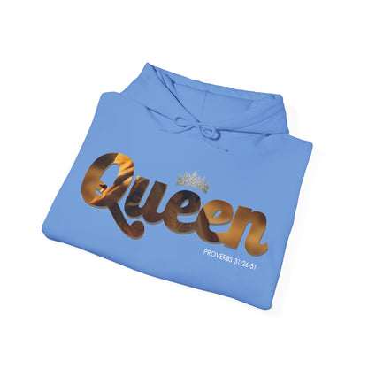 "I am Queen" Womens Affirmation Heavy Blend™ Hooded Sweatshirt