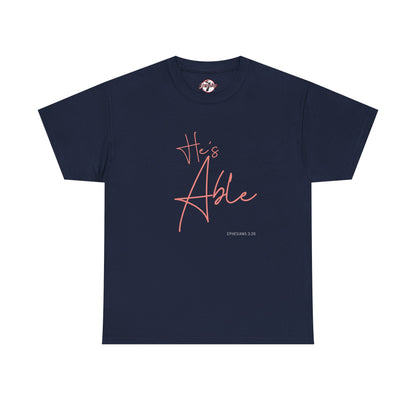 "He's Able" Women's Inspirational T-Shirt