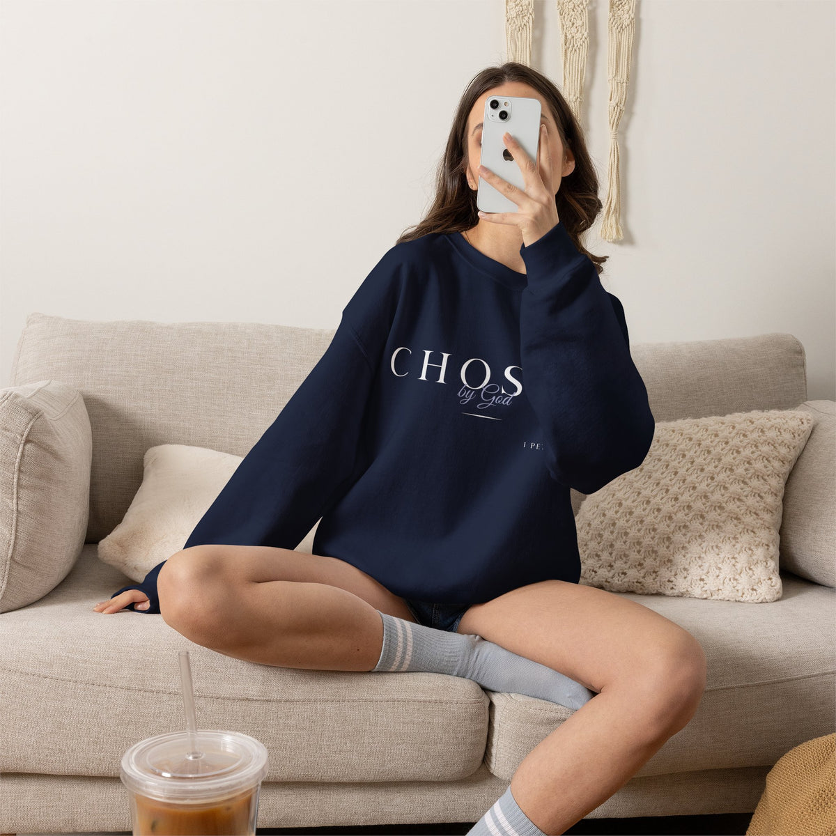 "Chosen by God" Inspirational Crewneck Sweatshirt