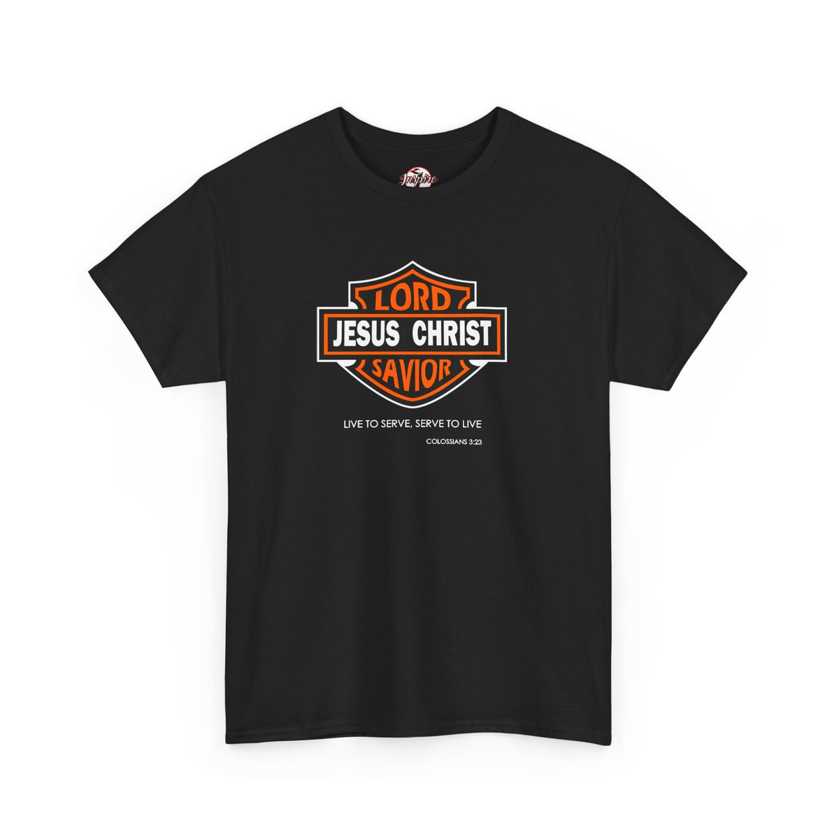 Jesus Christ Savior T‑Shirt — Lord Savior Motorcycle Shield Design