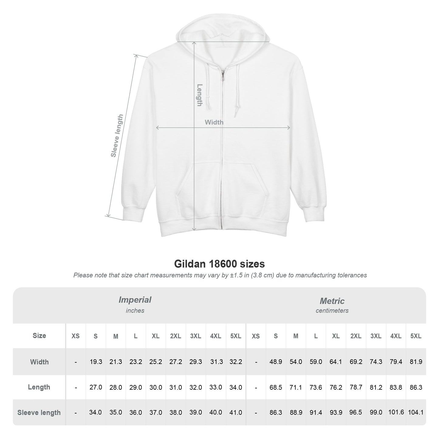 Inspire Wear Unisex Heavy Blend™ Full Zip Hooded Sweatshirt