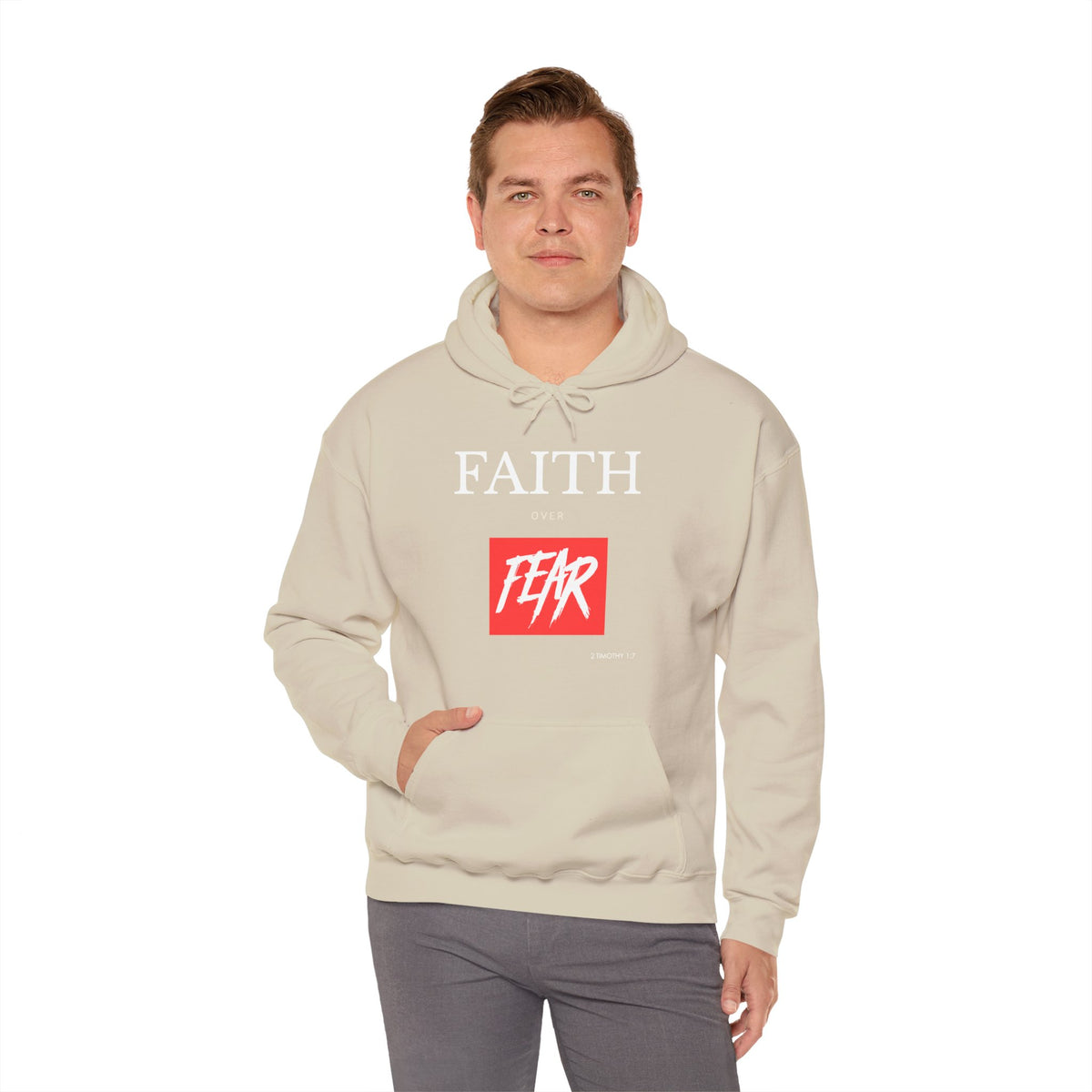 "Faith Over Fear" Inspirational Pullover Hoodie