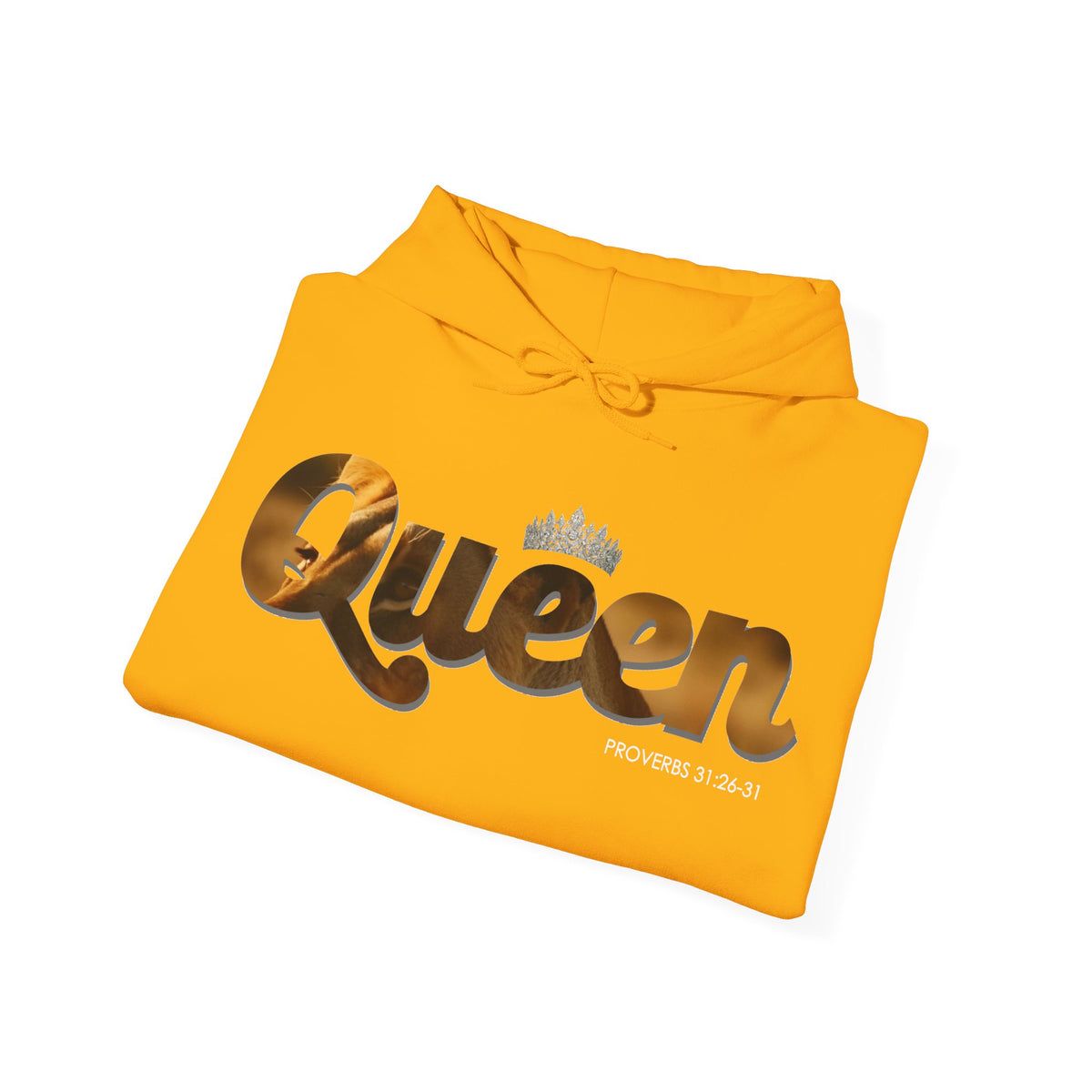 "I am Queen" Womens Affirmation Heavy Blend™ Hooded Sweatshirt