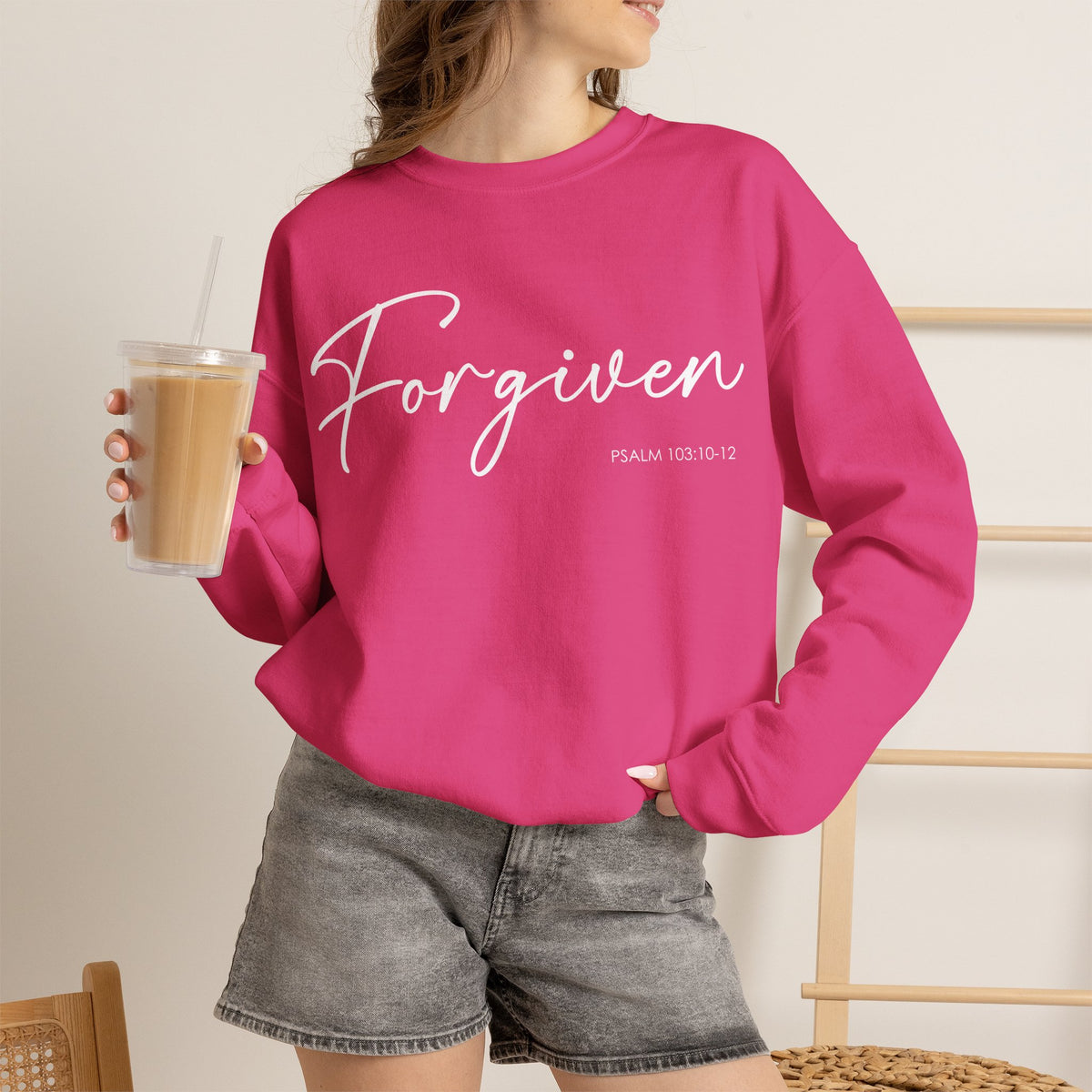 "Forgiven" Inspirational Pullover Crewneck Sweatshirt
