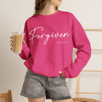 "Forgiven" Inspirational Pullover Crewneck Sweatshirt
