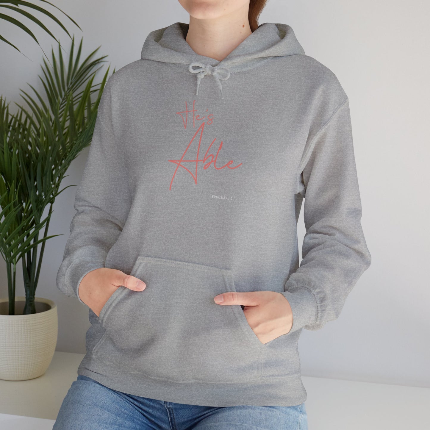 "He’s Able" Faith-Inspired Women's Pullover Hoodie