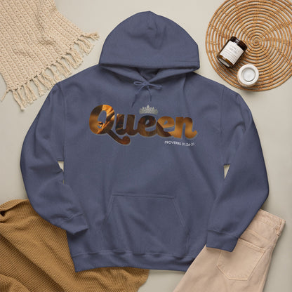 "I am Queen" Womens Affirmation Heavy Blend™ Hooded Sweatshirt