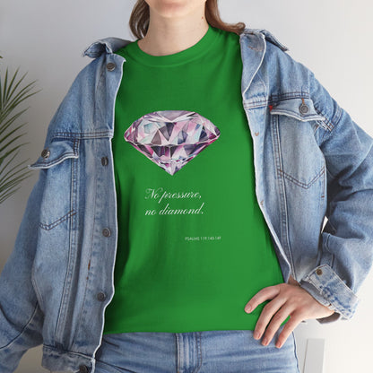 "No Pressure, No Diamond" Women's Inspirational Graphic T-Shirt