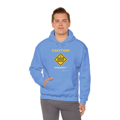 "Caution Salvation Under Construction" Graphic Pullover Hoodie