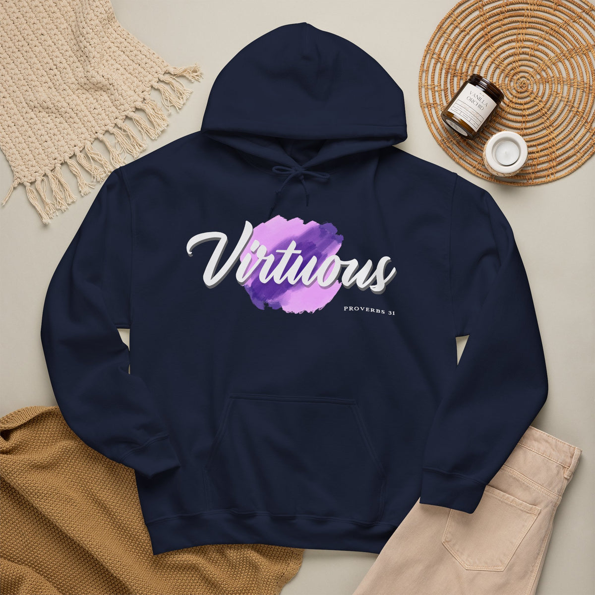 "Virtuous" Affirmation Pullover Hoodie