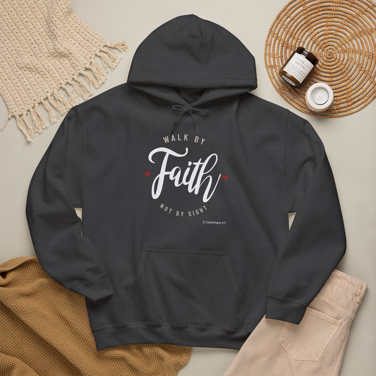 "Walk by Faith Not by Sight" Motivational Pullover Hoodie