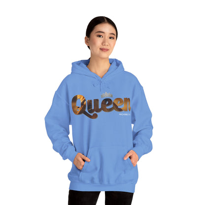 "I am Queen" Womens Affirmation Heavy Blend™ Hooded Sweatshirt