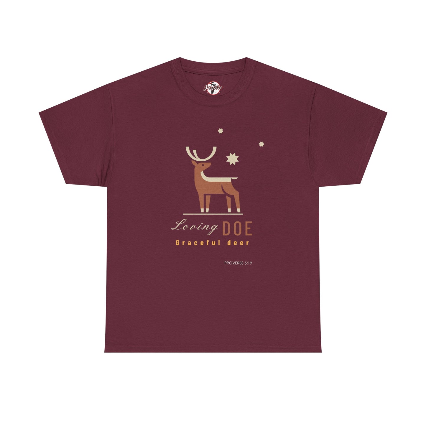 "Loving Doe Graceful Deer" Women's Inspirational Graphic T-Shirt