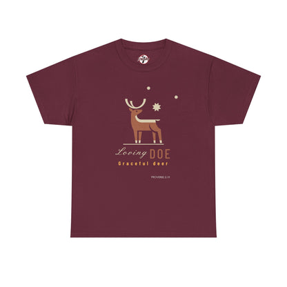 "Loving Doe Graceful Deer" Women's Inspirational Graphic T-Shirt