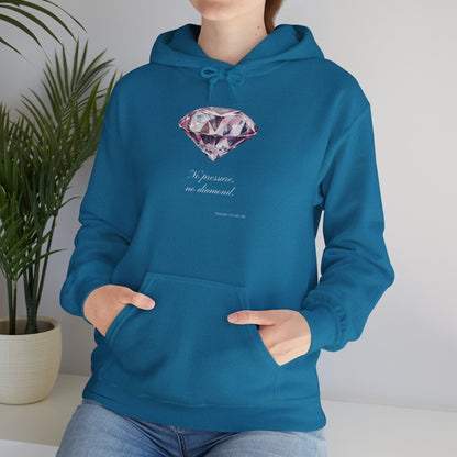 "No Pressure, no Diamond" Women's Heavy Blend™ Hooded Sweatshirt