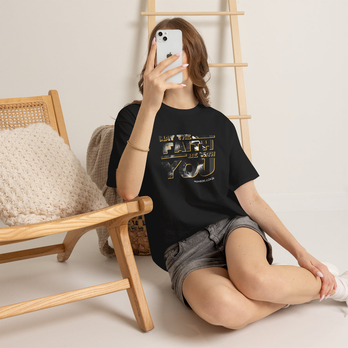 "May The Faith Be With You" Inspirational Graphic T‑Shirt