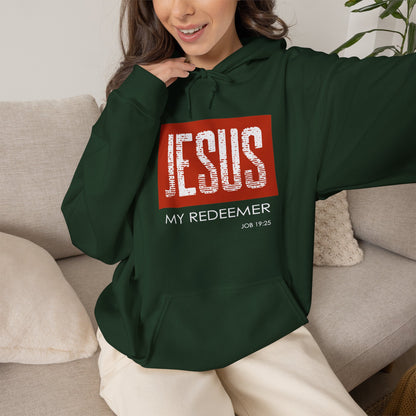 "Jesus My Redeemer" Inspirational Pullover Hoodie