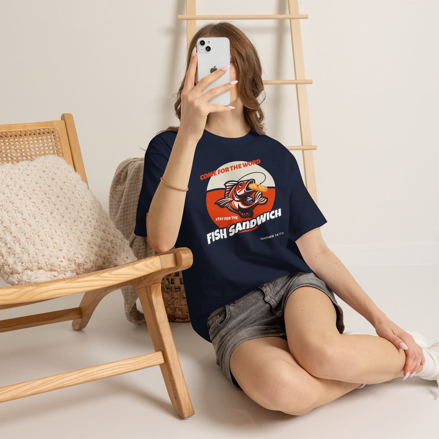 "Come for the Word" Fish Sandwich Graphic T-Shirt