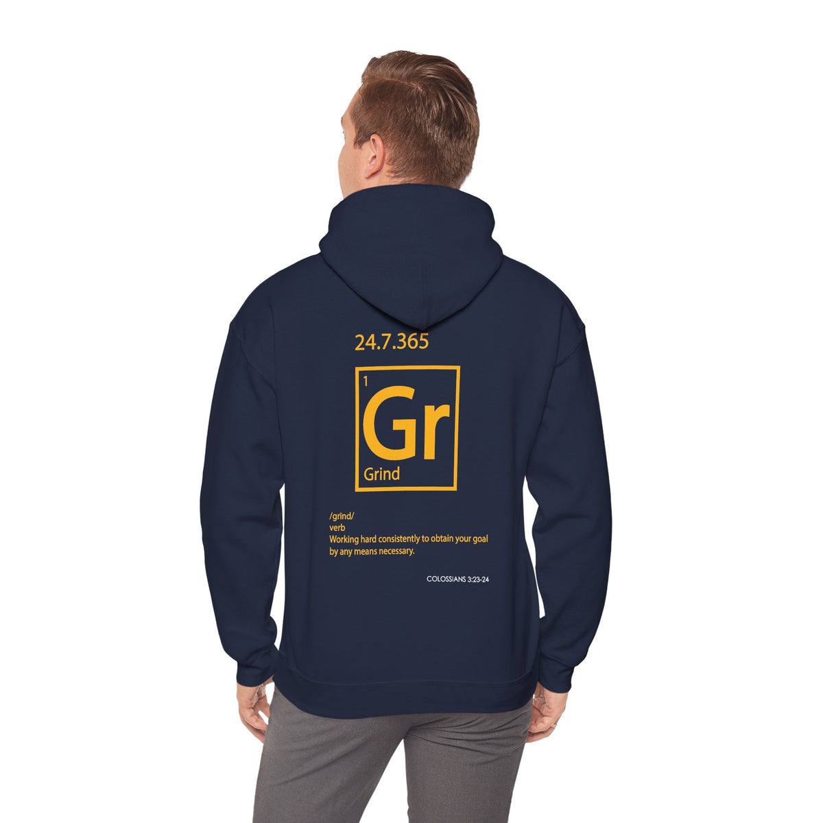 "Grind" Motivational Unisex Pullover Hoodie