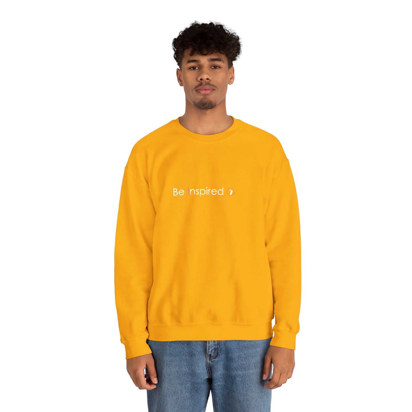 "Be Inspired" Embroidered Crewneck Sweatshirt