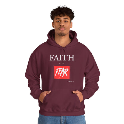 "Faith Over Fear" Inspirational Pullover Hoodie